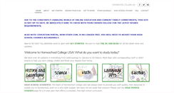 Desktop Screenshot of homeschoolcollegeusa.com