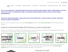 Tablet Screenshot of homeschoolcollegeusa.com